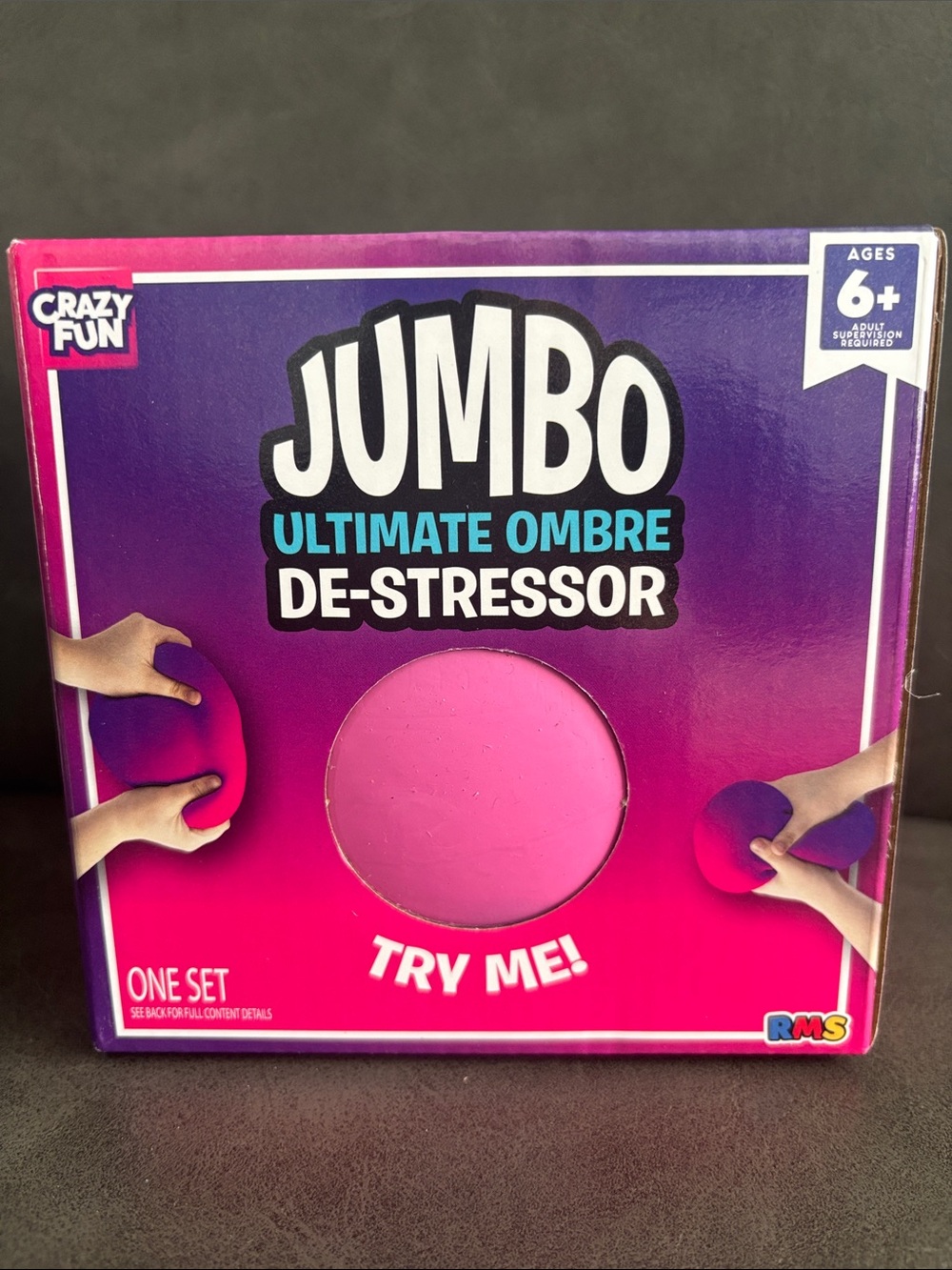 RMS Crazy Fun Jumbo Ultimate Ombré De-Stressor Squishy Ball – New